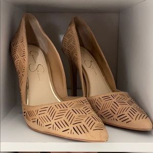 Jessica Simpson tan heels